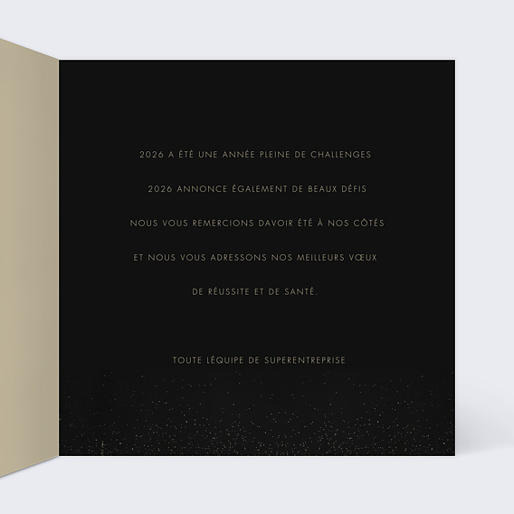Carte de vœux entreprise Poudre Intérieur Droit