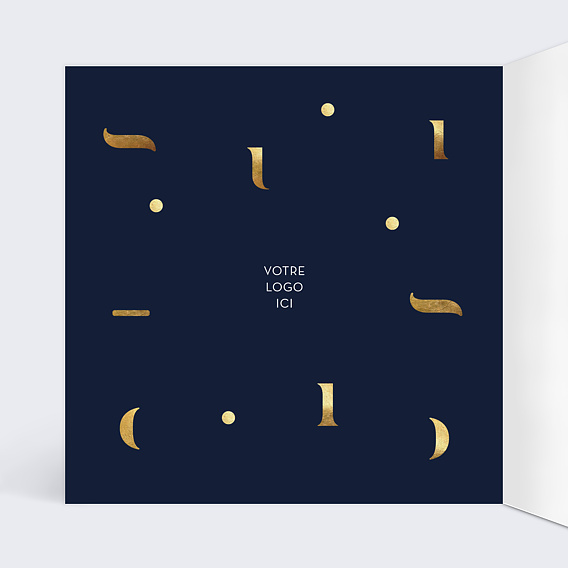 Carte de vœux entreprise Lettres Capitales Intérieur Gauche