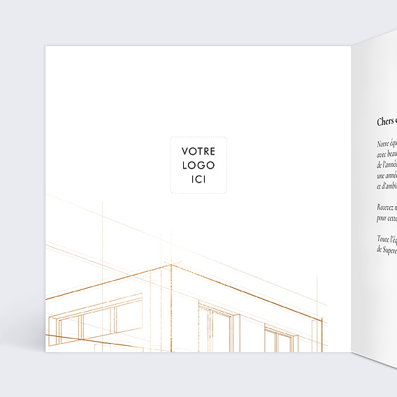 Carte de vœux entreprise Maquette réalité Intérieur Gauche