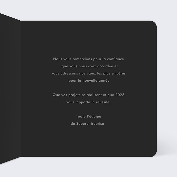 Carte de vœux entreprise Inspiration Intérieur Droit