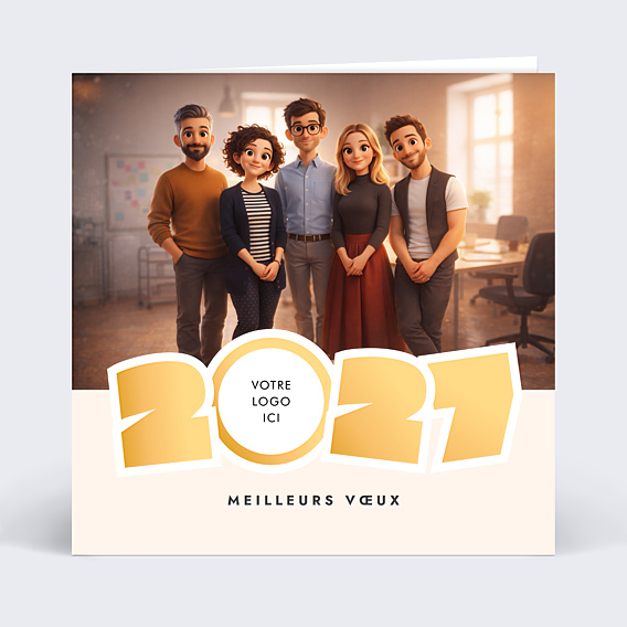 Carte de Voeux Entreprise Votre équipe en film d’animation