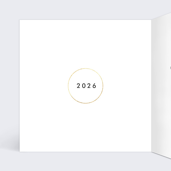 Carte de vœux entreprise Couronne Suspendue Intérieur Gauche