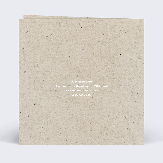 Carte de vœux entreprise Pissenlit Envolée Verso