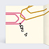 Carte de vœux entreprise Carte de voeux trombone solidaire Intérieur Gauche