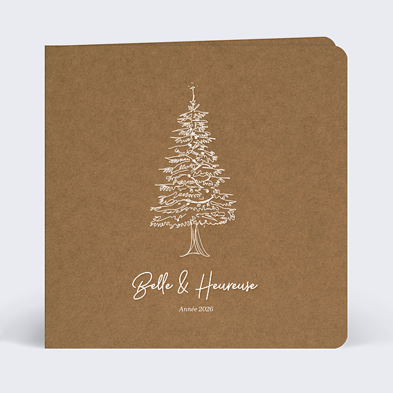Carte de Voeux Entreprise Sapin Traditionnel