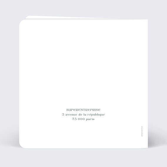 Carte de vœux entreprise Océan Verso