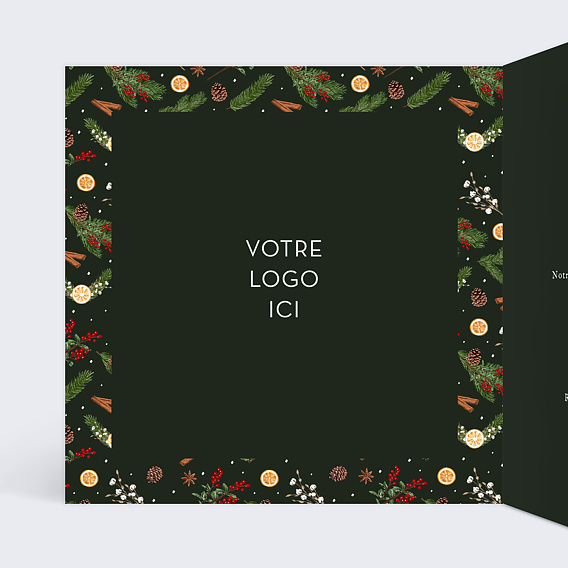 Carte de vœux entreprise Tradition Intérieur Gauche