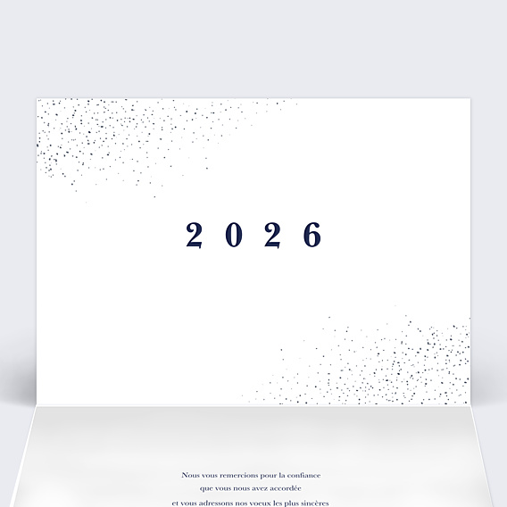 Carte de Voeux Entreprise Calendrier Sous la Neige