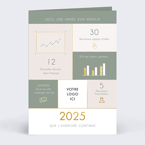 Carte de Voeux Entreprise Belle Rétrospective