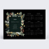 Carte de Voeux Entreprise Calendrier Cadre Floral Élégant