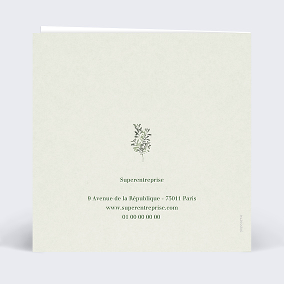 Carte de Voeux Entreprise Arbre Vert