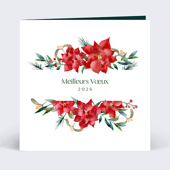 Carte de vœux entreprise Etoile de Noël Recto