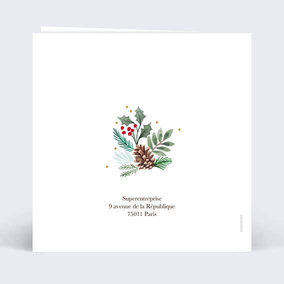 Carte de vœux entreprise Grande Couronne Verso