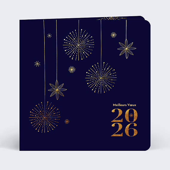 Carte de vœux entreprise Étoiles Suspendues Après 3