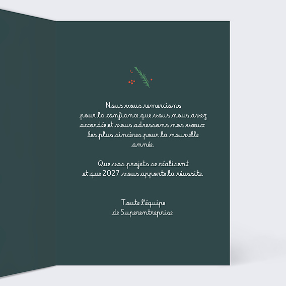 Carte de Voeux Entreprise Repas