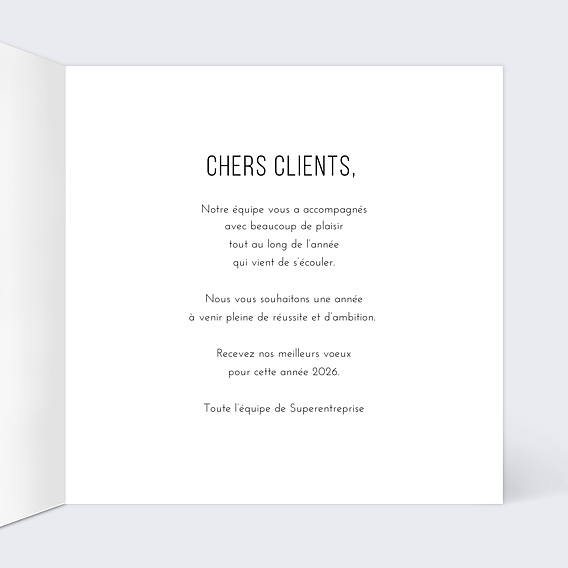 Carte de vœux entreprise Connexions Intérieur Droit