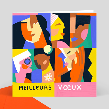 Carte de Voeux Entreprise Visages