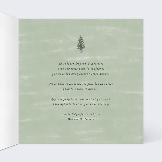 Carte de vœux entreprise Tribunal Intérieur Droit