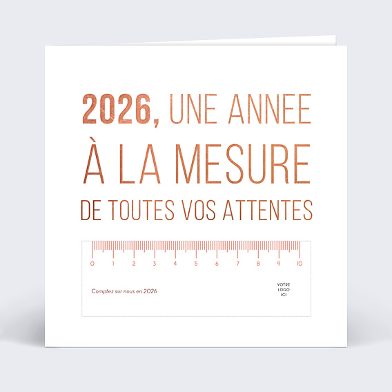 Carte de Voeux Entreprise Découpe Mesures