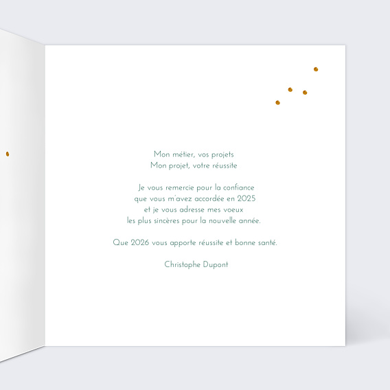 Carte de vœux entreprise Forêt de Sapins Intérieur Droit