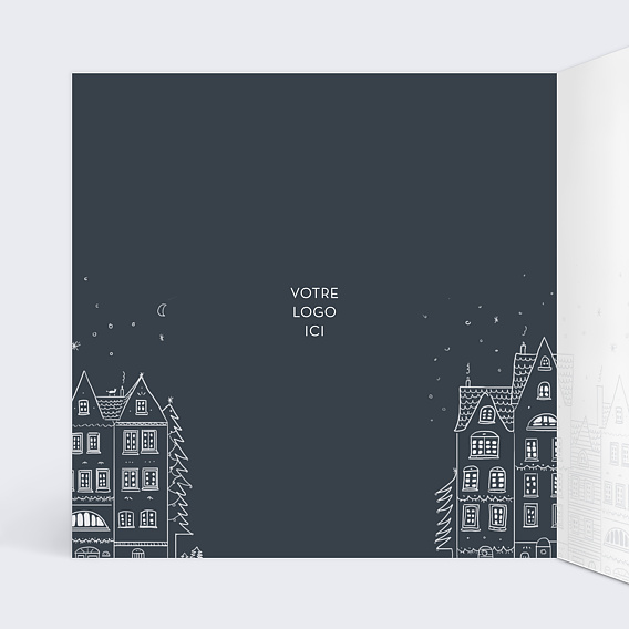 Carte de vœux entreprise Notre Village Intérieur Gauche