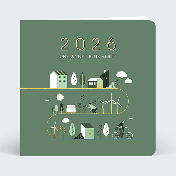 Carte de Voeux Entreprise Année plus Verte