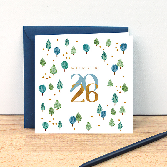 Carte de vœux entreprise Forêt de Sapins Après 3