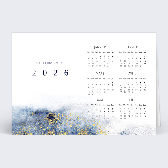 Carte de Voeux Entreprise Calendrier Feldspath