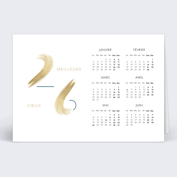 Carte de Voeux Entreprise Calendrier Éclat