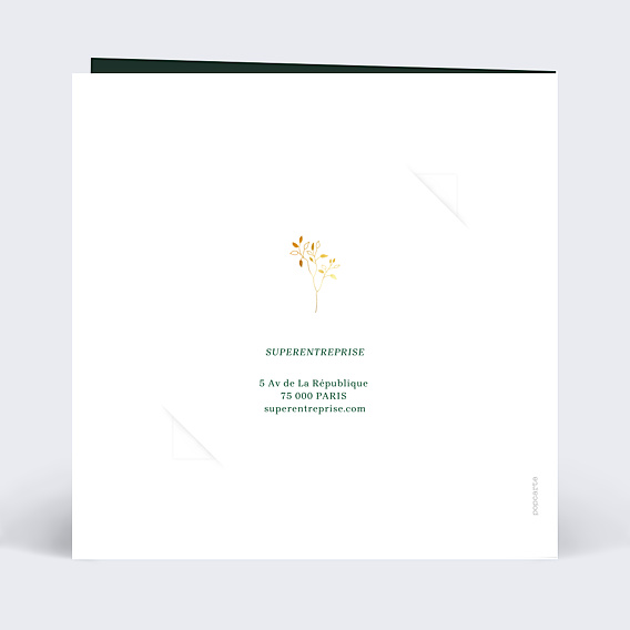 Carte de Voeux Entreprise Plante Évolutive avec graines