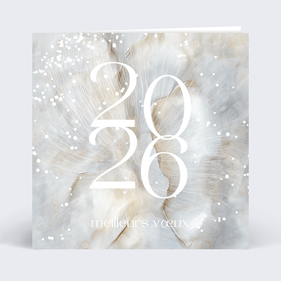 Carte de Voeux Entreprise Explosion organique nacrée