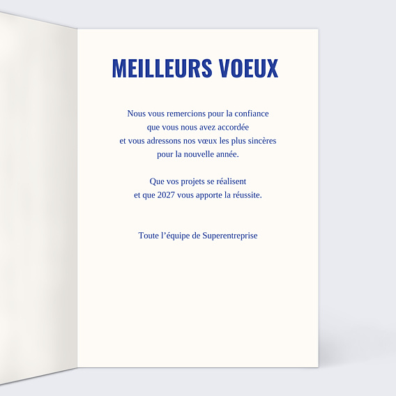 Carte de Voeux Entreprise Votre équipe en illustration néo vintage