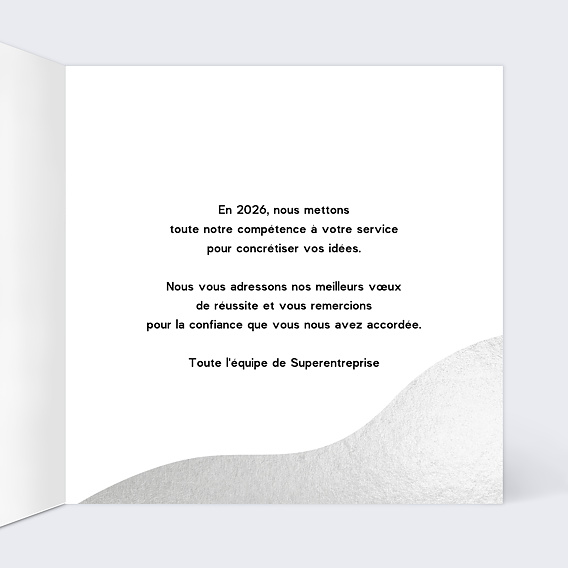 Carte de vœux entreprise Viser Des Sommets Intérieur Droit