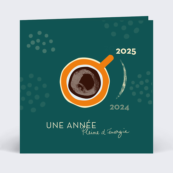 Carte de vœux entreprise Année Pleine d'Énergie
