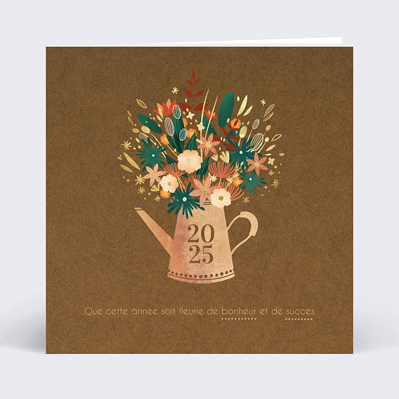 Carte de vœux entreprise Floraison