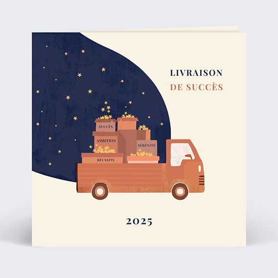 Carte de vœux entreprise Livraison de Succès