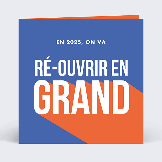 Carte de vœux entreprise Ré-Ouvrir en Grand
