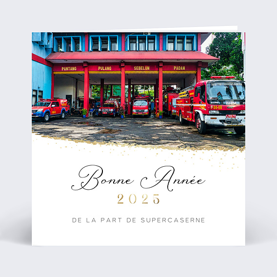 Carte de vœux entreprise Sécurité civile