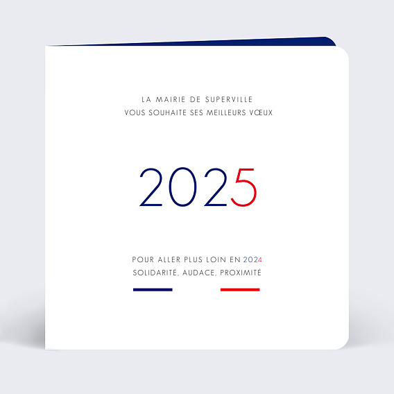 Carte de vœux entreprise Voeux Mairie