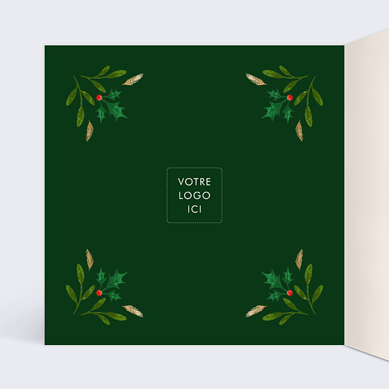 Carte de Voeux Entreprise Année fleurie