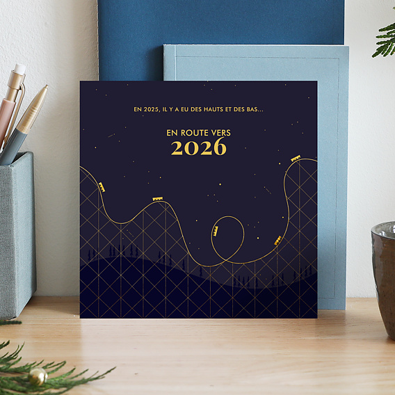 Carte de vœux entreprise Montagnes Russes Après 4