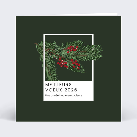 Carte de vœux entreprise Couleur de l'Année Recto