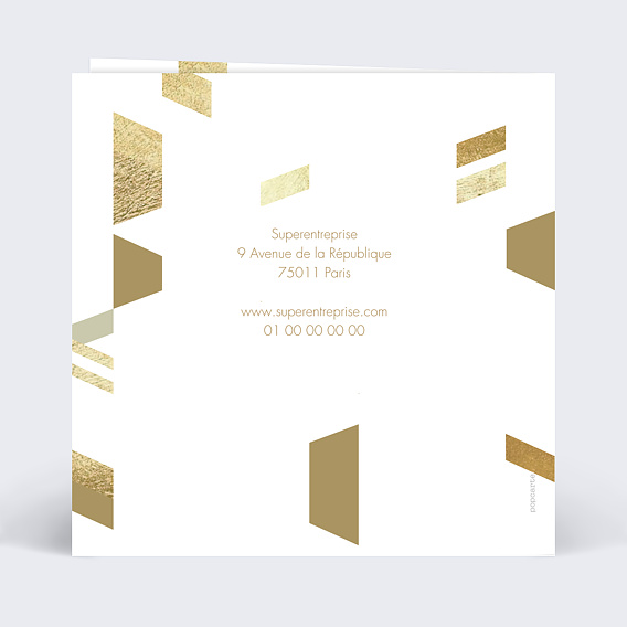 Carte de vœux entreprise Chevrons Verso