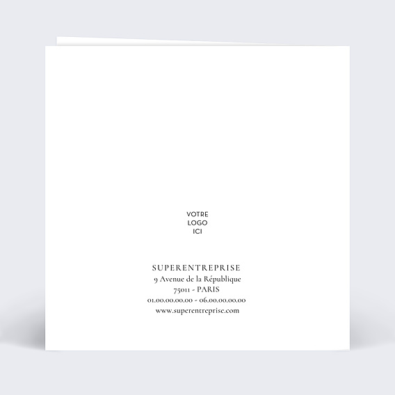 Carte de vœux entreprise Voeux Manuscrits Verso