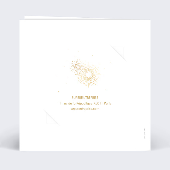 Carte de vœux entreprise Voeux festifs avec chocolat Verso