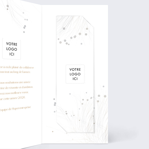 Carte de vœux entreprise Explosion organique nacrée Intérieur Droit