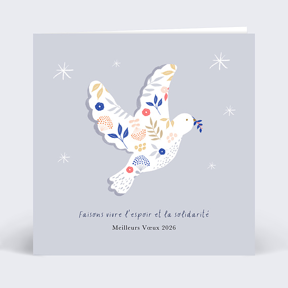 Carte de vœux entreprise Espoir Recto