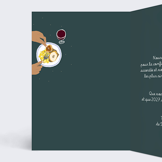 Carte de Voeux Entreprise Repas