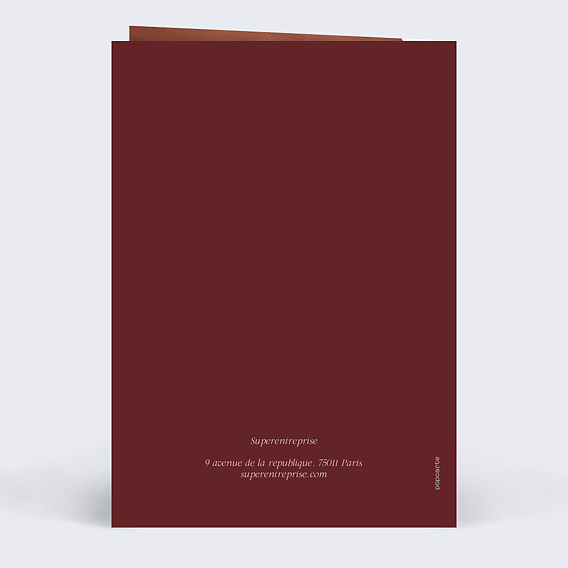 Carte de vœux entreprise Jeu de typographie Verso