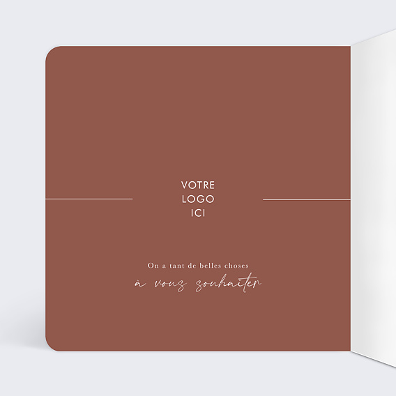 Carte de vœux entreprise Signature Élégante Intérieur Gauche